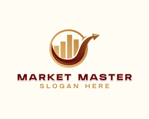 Stock Market Arrow Graph logo design