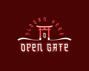 Japanese Gate Tour logo design