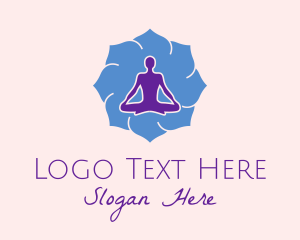 Meditating logo example 3