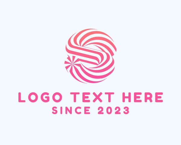 Striped logo example 2