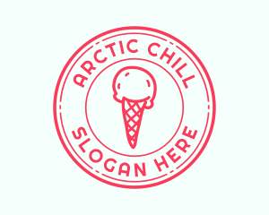 Cold Ice Cream Dessert  logo design