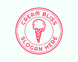 Cold Ice Cream Dessert  logo design
