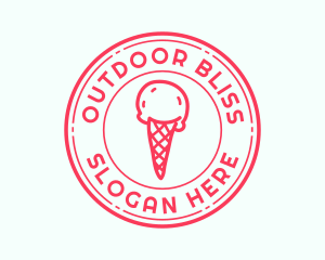 Cold Ice Cream Dessert  logo design