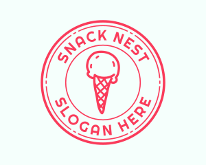 Cold Ice Cream Dessert  logo design