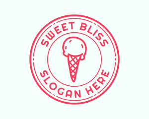 Cold Ice Cream Dessert  logo design