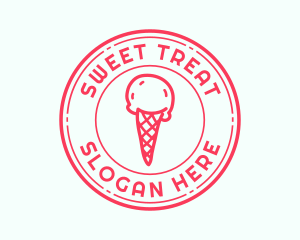 Cold Ice Cream Dessert  logo design