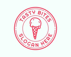 Cold Ice Cream Dessert  logo design