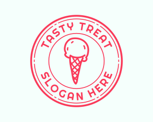 Cold Ice Cream Dessert  logo design