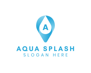 Aqua Water Droplet logo design