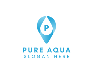 Aqua Water Droplet logo design