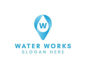 Aqua Water Droplet logo design