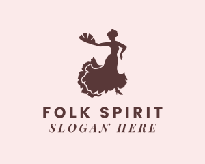 Woman Fan Dancer logo