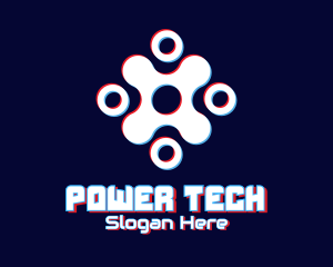 Futuristic Tech Glitch logo
