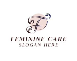 Feminine Swoosh Brand Letter F logo design