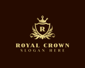 Shield Crown Ornament  logo design