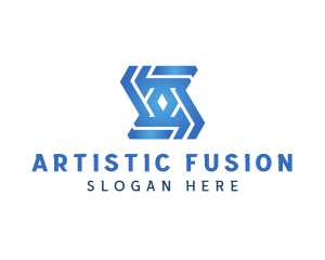 Abstract Interlaced Shape logo