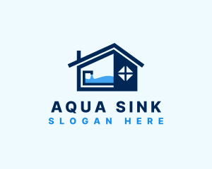 House Sink Faucet logo design