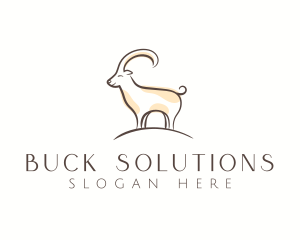 Mountain Goat Cartoon logo design