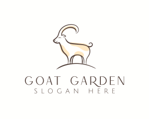 Mountain Goat Cartoon logo design