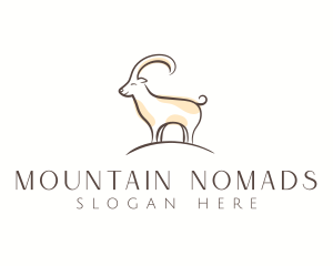 Mountain Goat Cartoon logo design