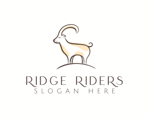 Mountain Goat Cartoon logo design