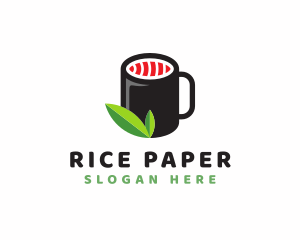 Sushi Tea Cup logo design