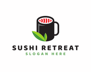 Sushi Tea Cup logo design