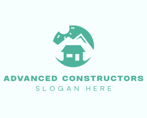 Mountain Peak Cabin Home logo design