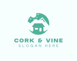 Mountain Peak Cabin Home logo design