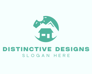 Mountain Peak Cabin Home logo design