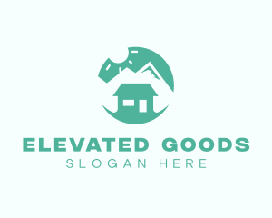 Mountain Peak Cabin Home logo design