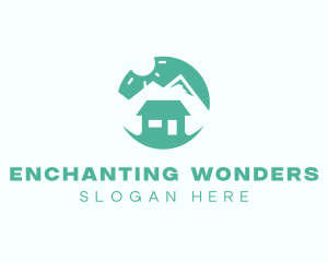 Mountain Peak Cabin Home logo design