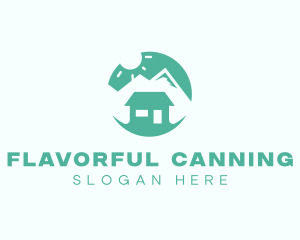 Mountain Peak Cabin Home logo design