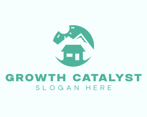 Mountain Peak Cabin Home logo design