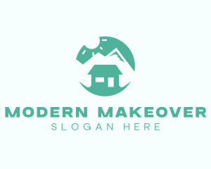 Mountain Peak Cabin Home logo design