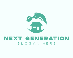 Mountain Peak Cabin Home logo design