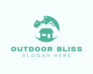 Mountain Peak Cabin Home logo design