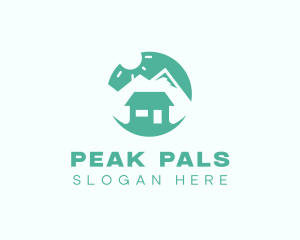 Mountain Peak Cabin Home logo design