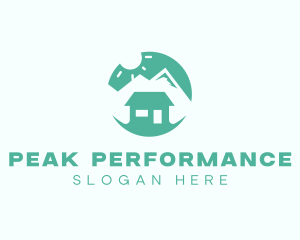 Mountain Peak Cabin Home logo design