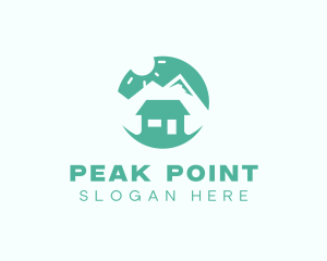 Mountain Peak Cabin Home logo design