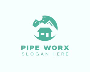 Mountain Peak Cabin Home logo design