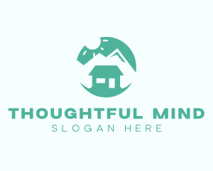 Mountain Peak Cabin Home logo design