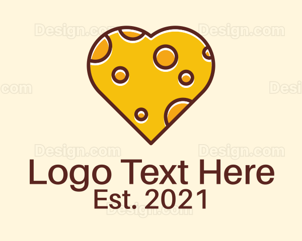 Cheddar Cheese Heart Logo