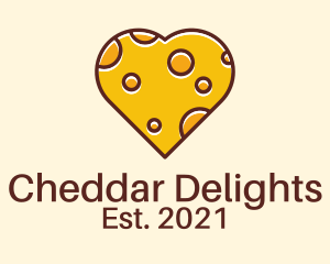 Cheddar Cheese Heart  logo