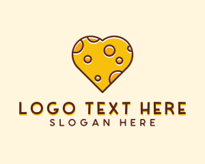 Cheddar Cheese Heart  Logo