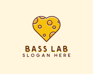 Cheddar Cheese Heart  logo design