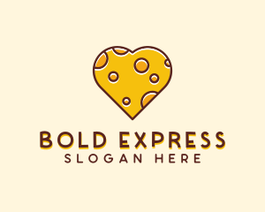 Cheddar Cheese Heart  logo design