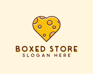 Cheddar Cheese Heart  logo design