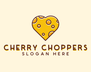 Cheddar Cheese Heart  logo design