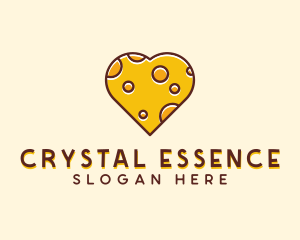 Cheddar Cheese Heart  logo design